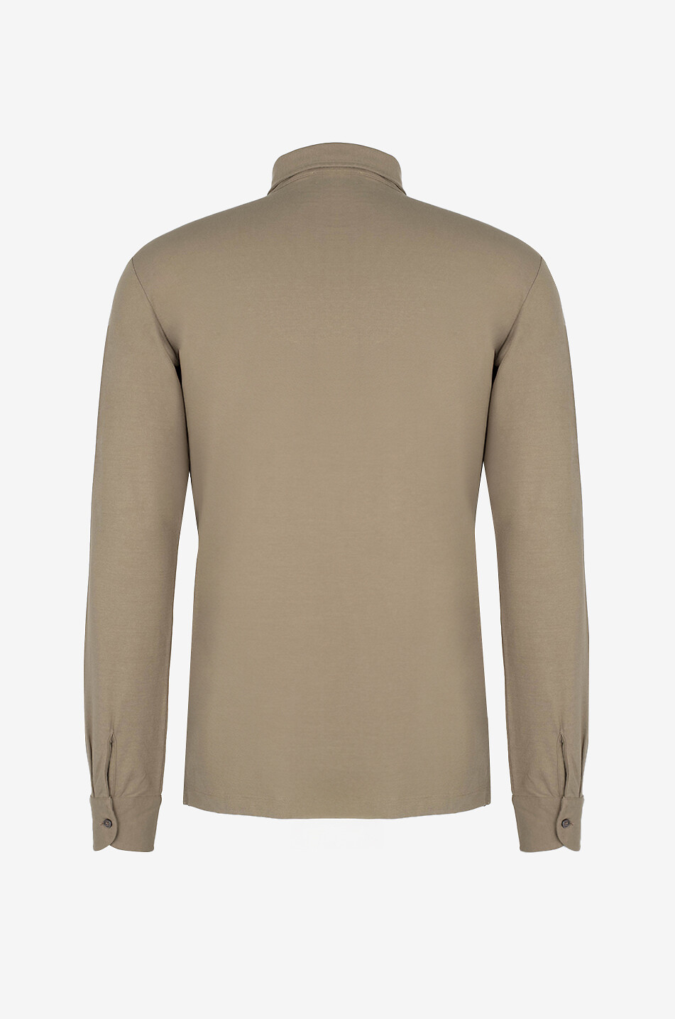 ZANONE Langärmeliges Strick-Polohemd aus Baumwolle Herren Mittle beige 2