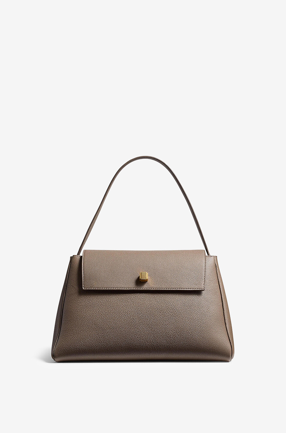 KHAITE Audrey grained leather handbag Women GREY 1