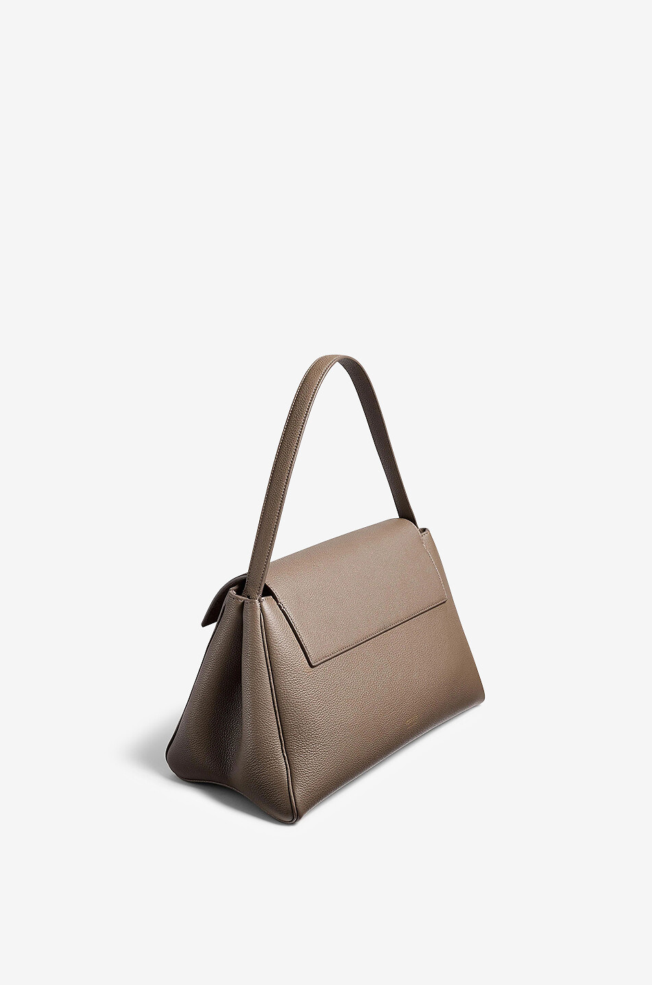 KHAITE Audrey grained leather handbag Women GREY 2