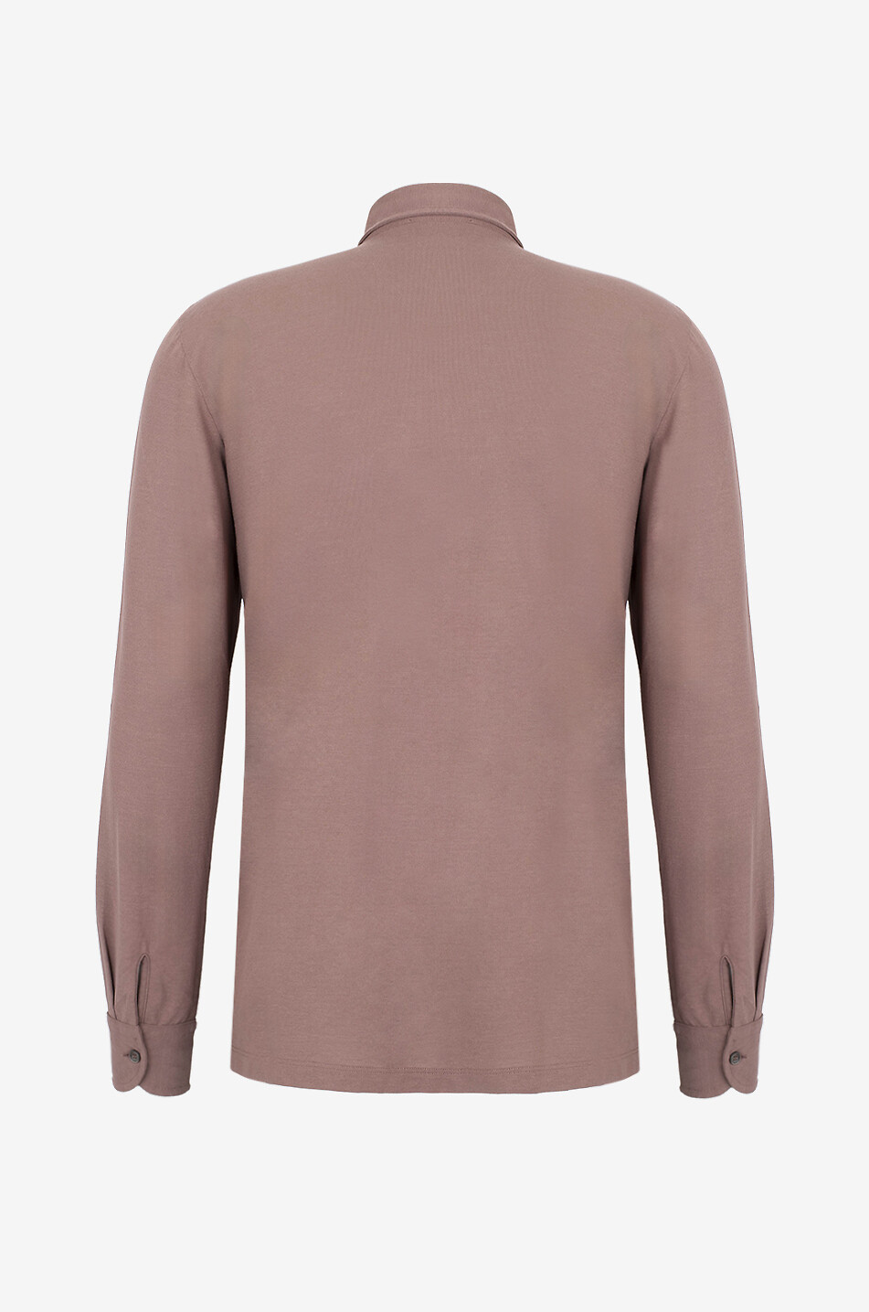 ZANONE Langärmeliges Strick-Polohemd aus Baumwolle Herren MITTELROSA 2