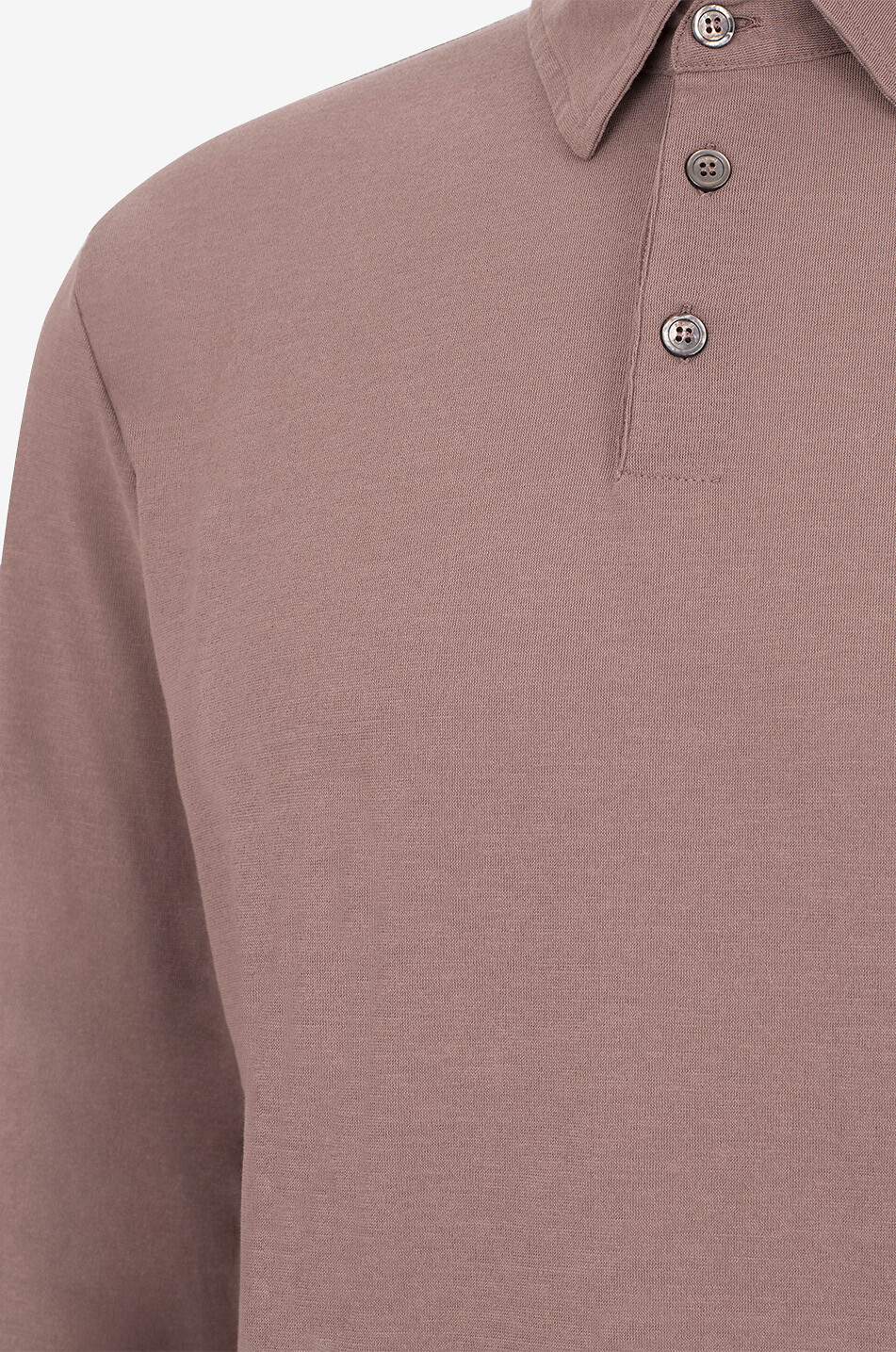 ZANONE Langärmeliges Strick-Polohemd aus Baumwolle Herren MITTELROSA 3