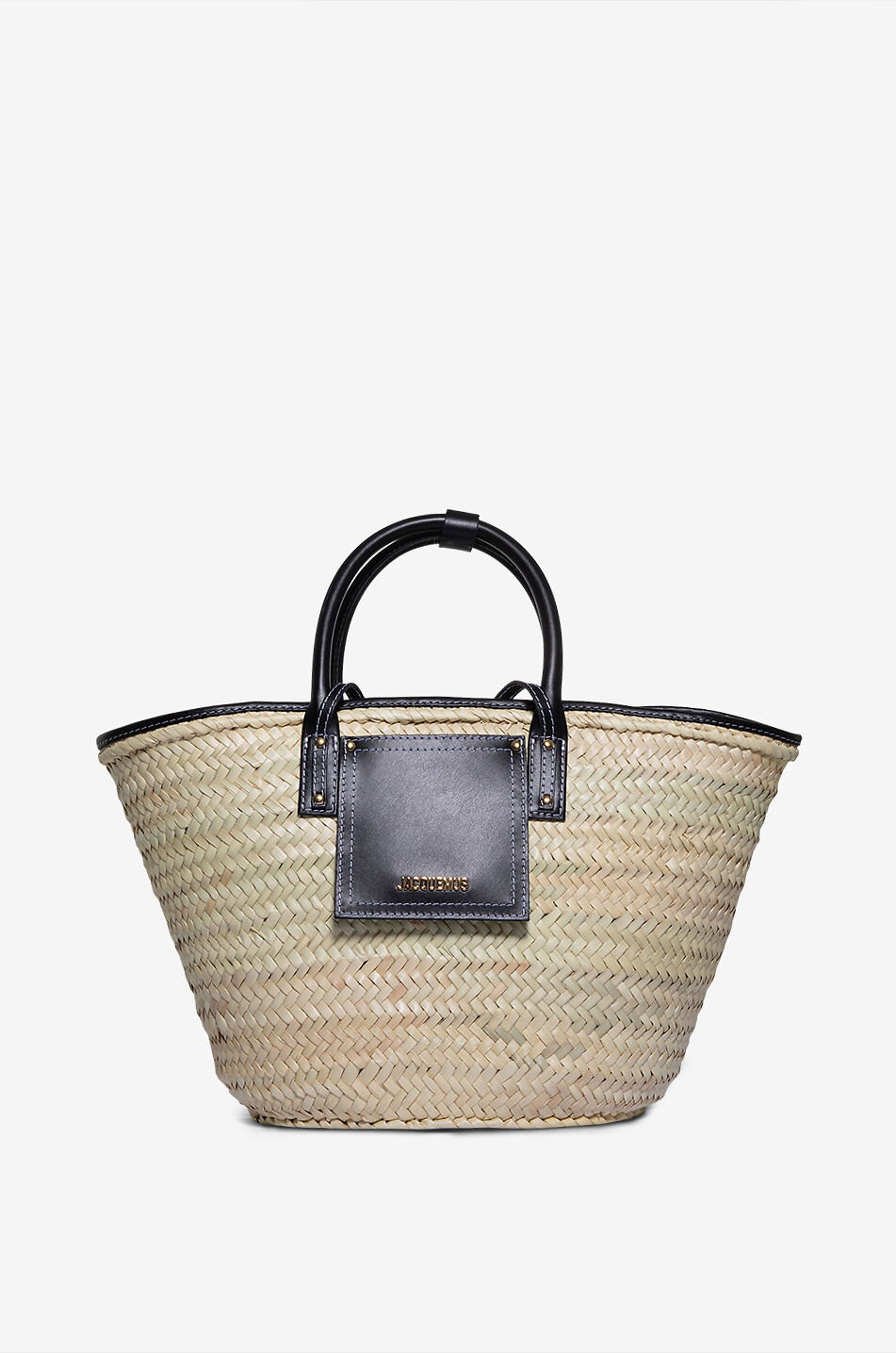 Le Panier Soli raffia and leather basket