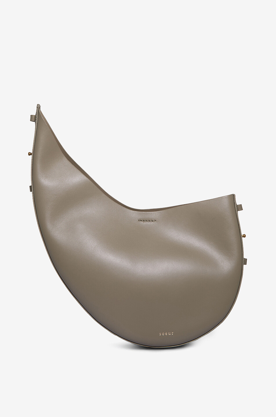 SOEUR Sac porté épaule asymétrique en cuir Winona Femme VERT 1