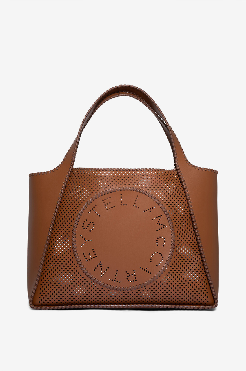 Stella Logo perforated faux leather tote bag