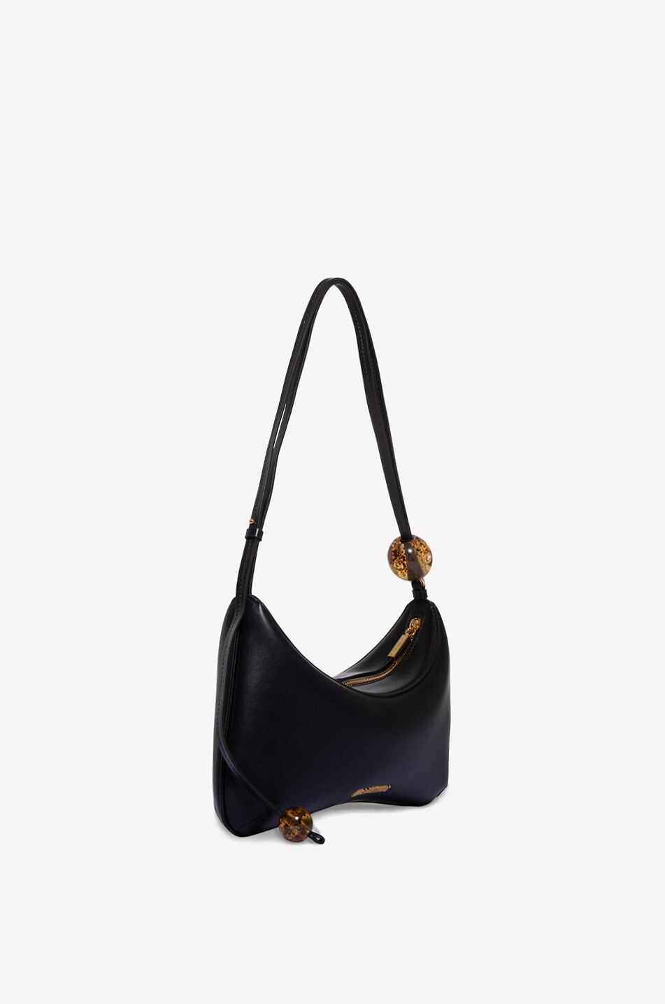 JACQUEMUS Schultertasche aus Nappaleder Le grand Bisou Perle Damen SCHWARZ 2