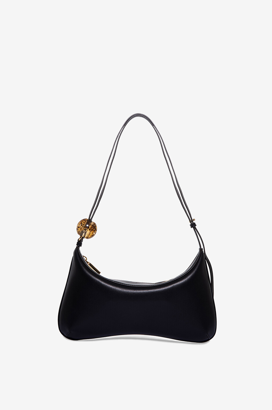 JACQUEMUS Schultertasche aus Nappaleder Le grand Bisou Perle Damen SCHWARZ 3