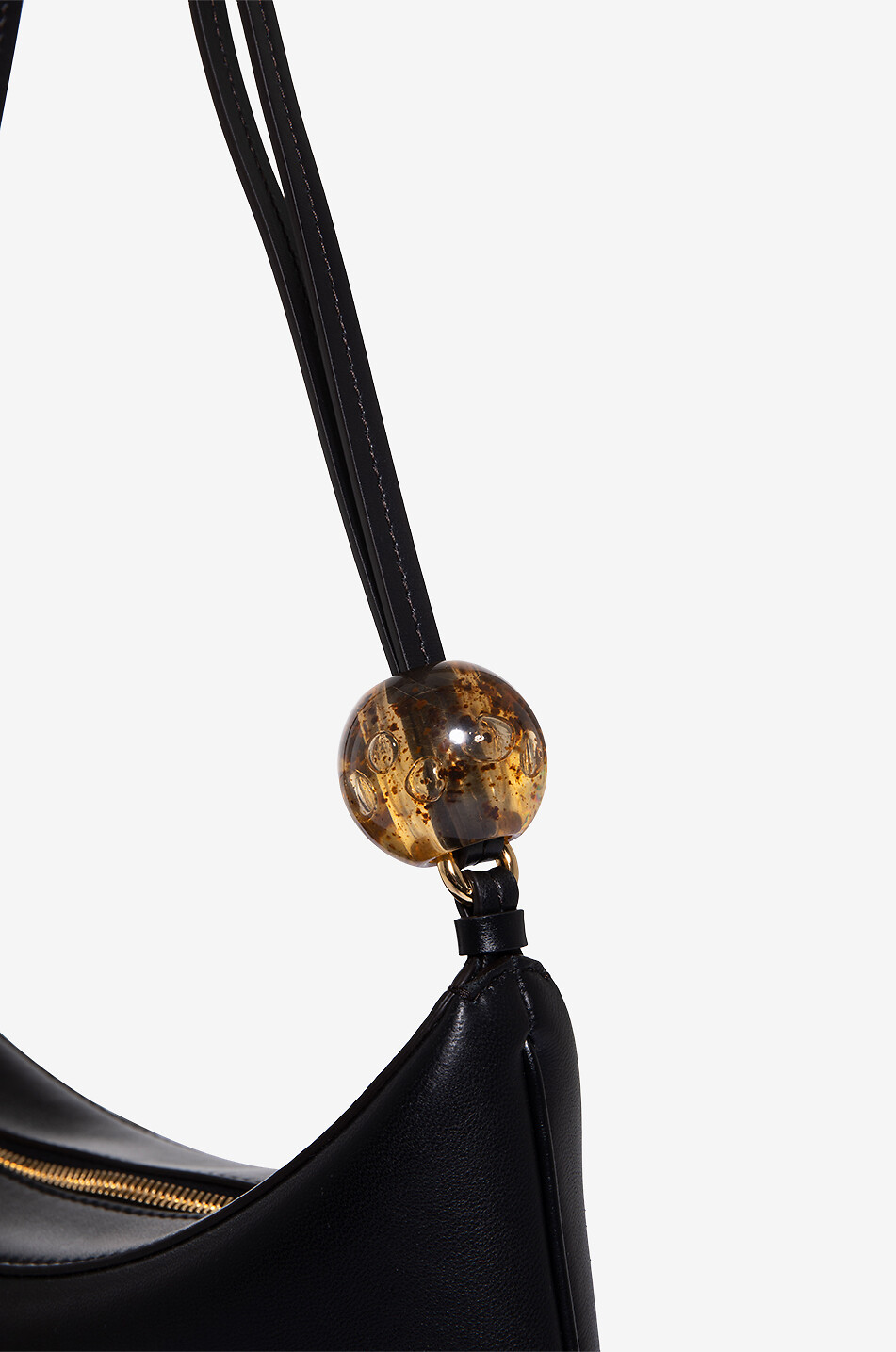 JACQUEMUS Schultertasche aus Nappaleder Le grand Bisou Perle Damen SCHWARZ 5