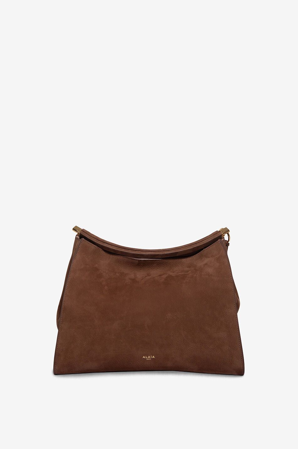 ALAÏA Le Click Medium nubuck leather shoulder bag Women BROWN 1