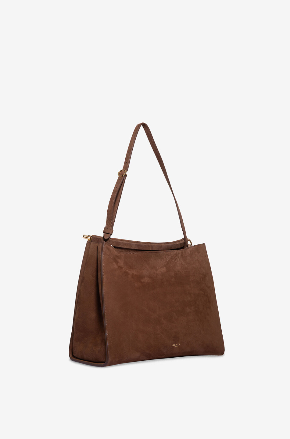 ALAÏA Le Click Medium nubuck leather shoulder bag Women BROWN 2