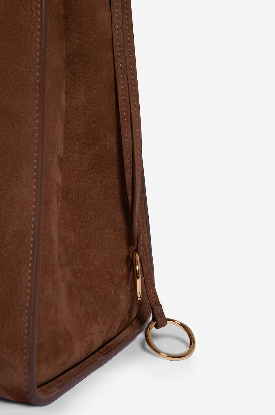 ALAÏA Le Click Medium nubuck leather shoulder bag Women BROWN 5