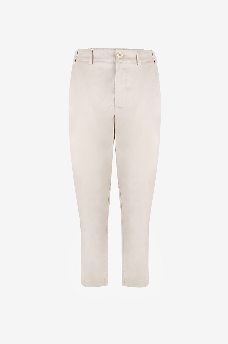 Verkürzte gerade Hose aus Popeline