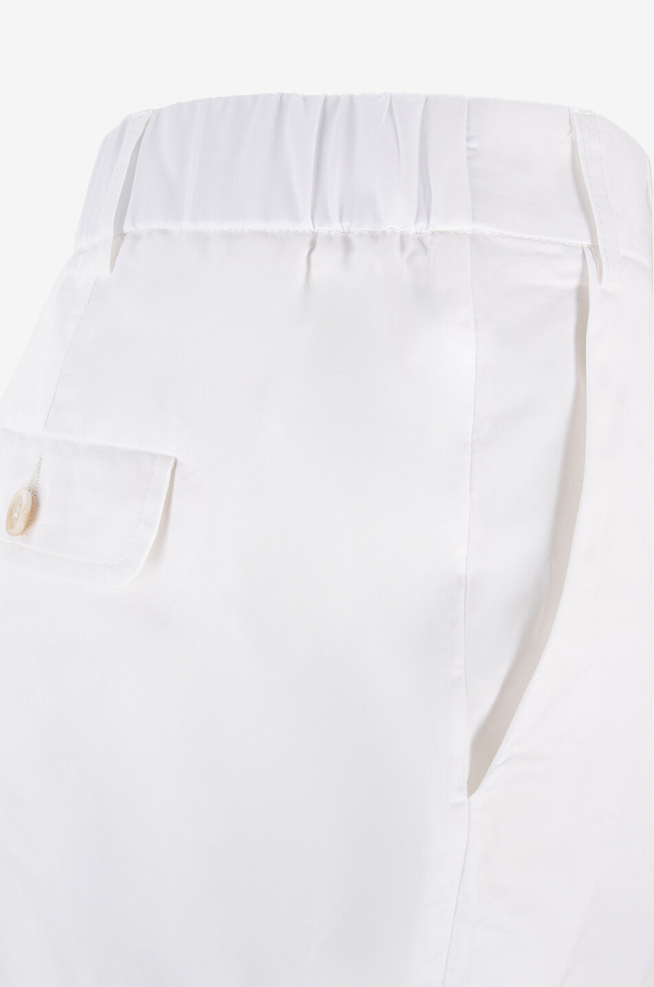 BIANCALANCIA Verkürzte gerade Hose aus Popeline Damen CREMEFARBEN 3