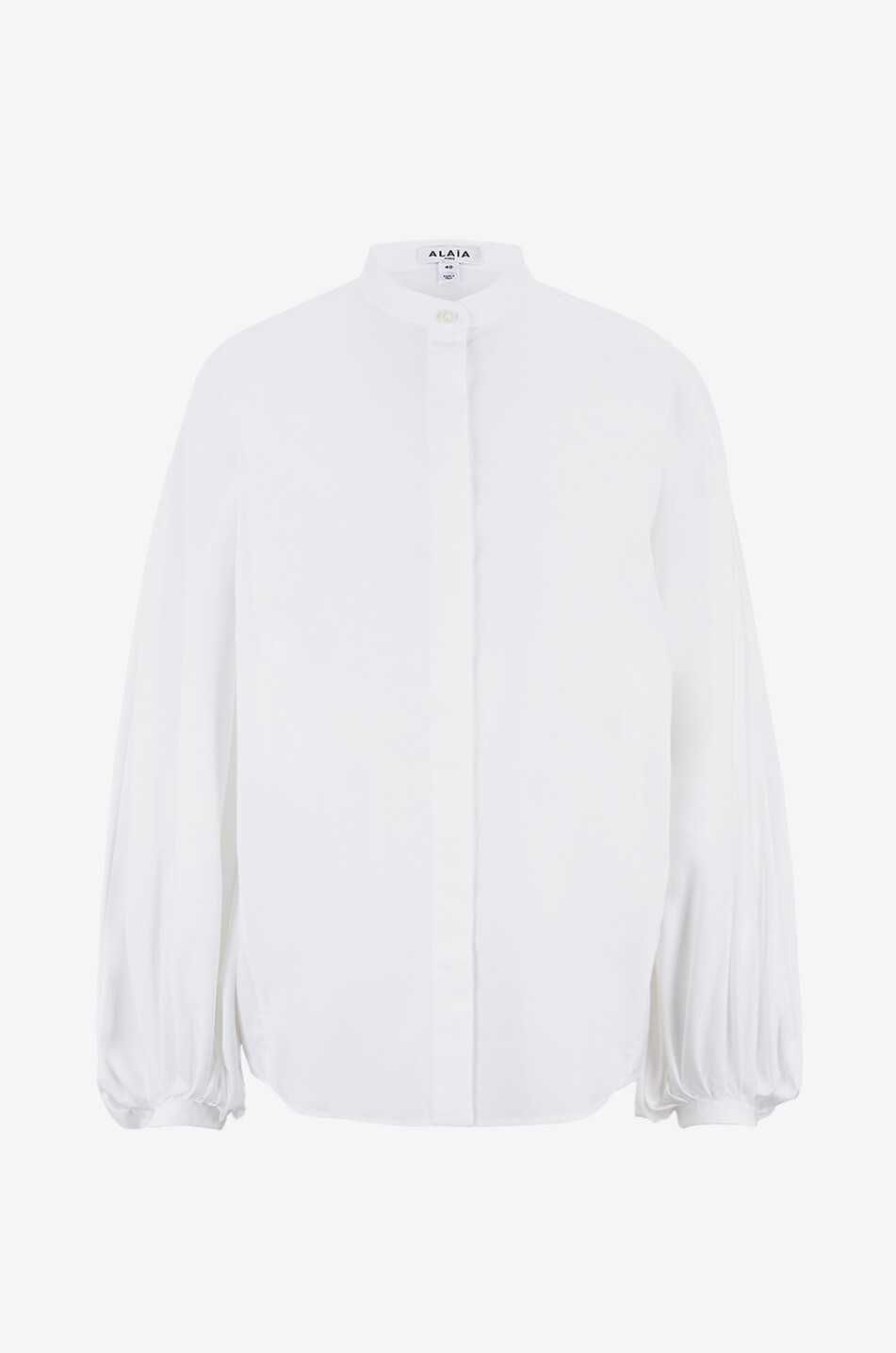 ALAÏA Ballon-Hemd aus Popeline Damen WEISS 1