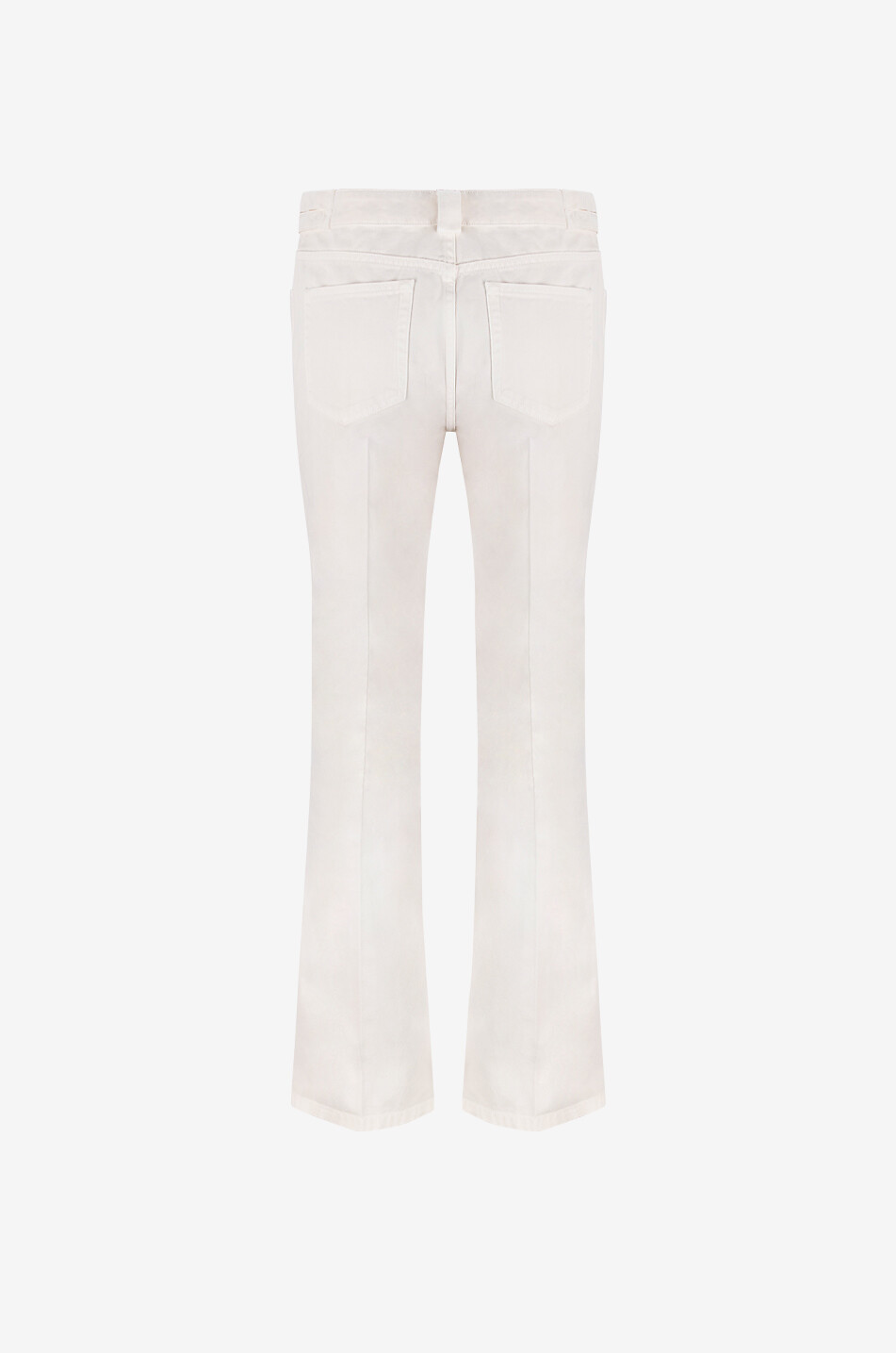 CHLOE Pantalon droit en toile de coton bio Femme BLANC 2