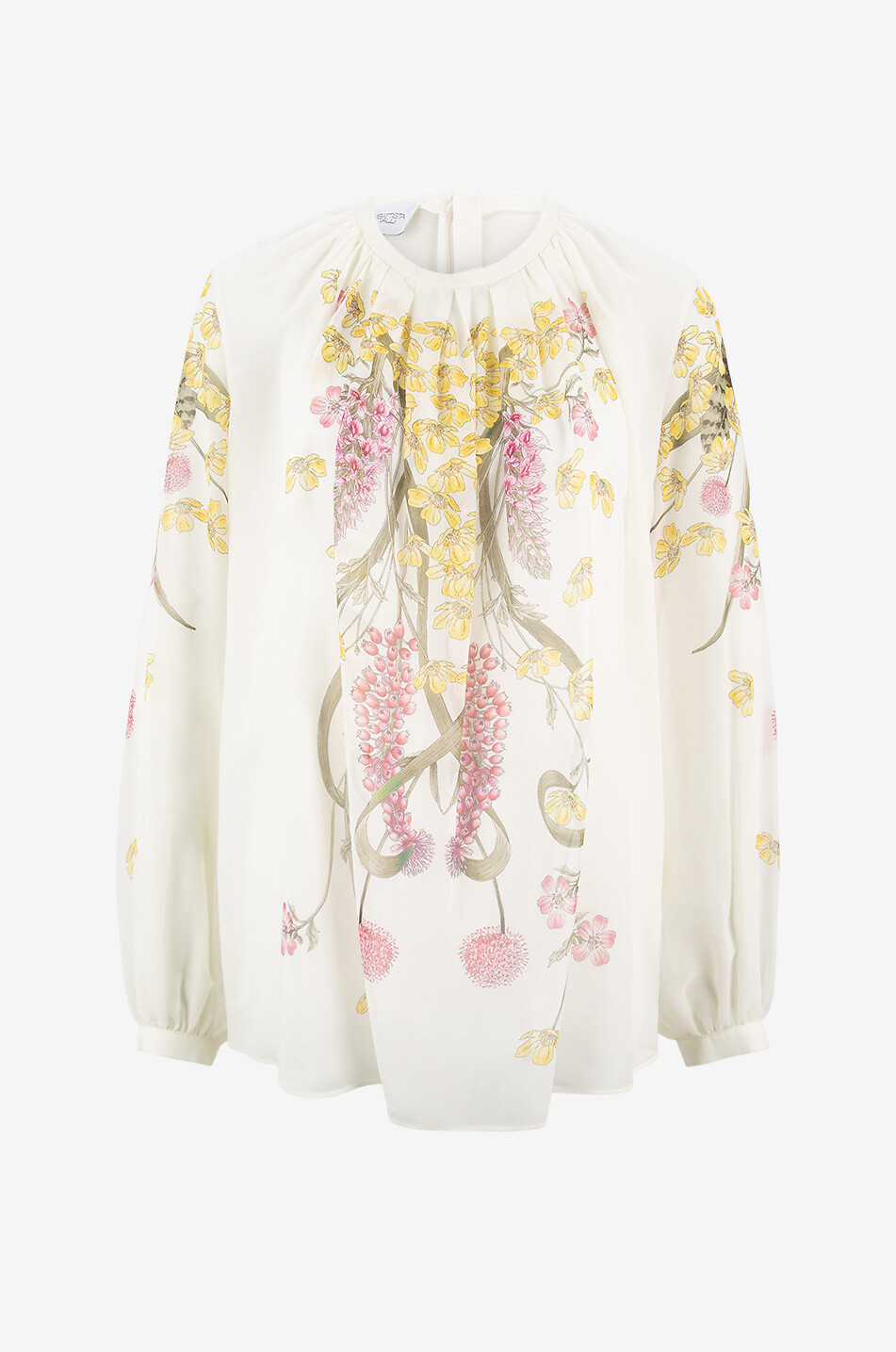GIAMBATTISTA VALLI Wildflowers silk chiffon blouse Women EGGSHELL 1