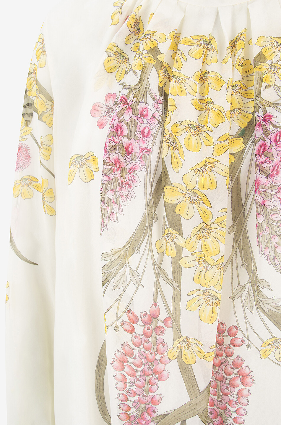 GIAMBATTISTA VALLI Wildflowers silk chiffon blouse Women EGGSHELL 3