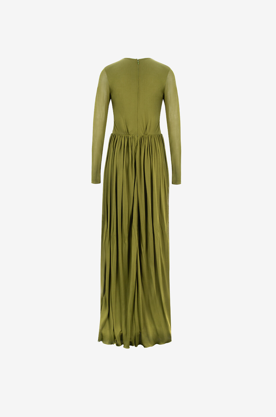 GIAMBATTISTA VALLI Fluid draped jersey maxi dress Women KHAKI 2