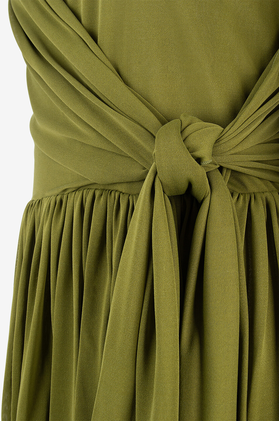 GIAMBATTISTA VALLI Fluid draped jersey maxi dress Women KHAKI 7