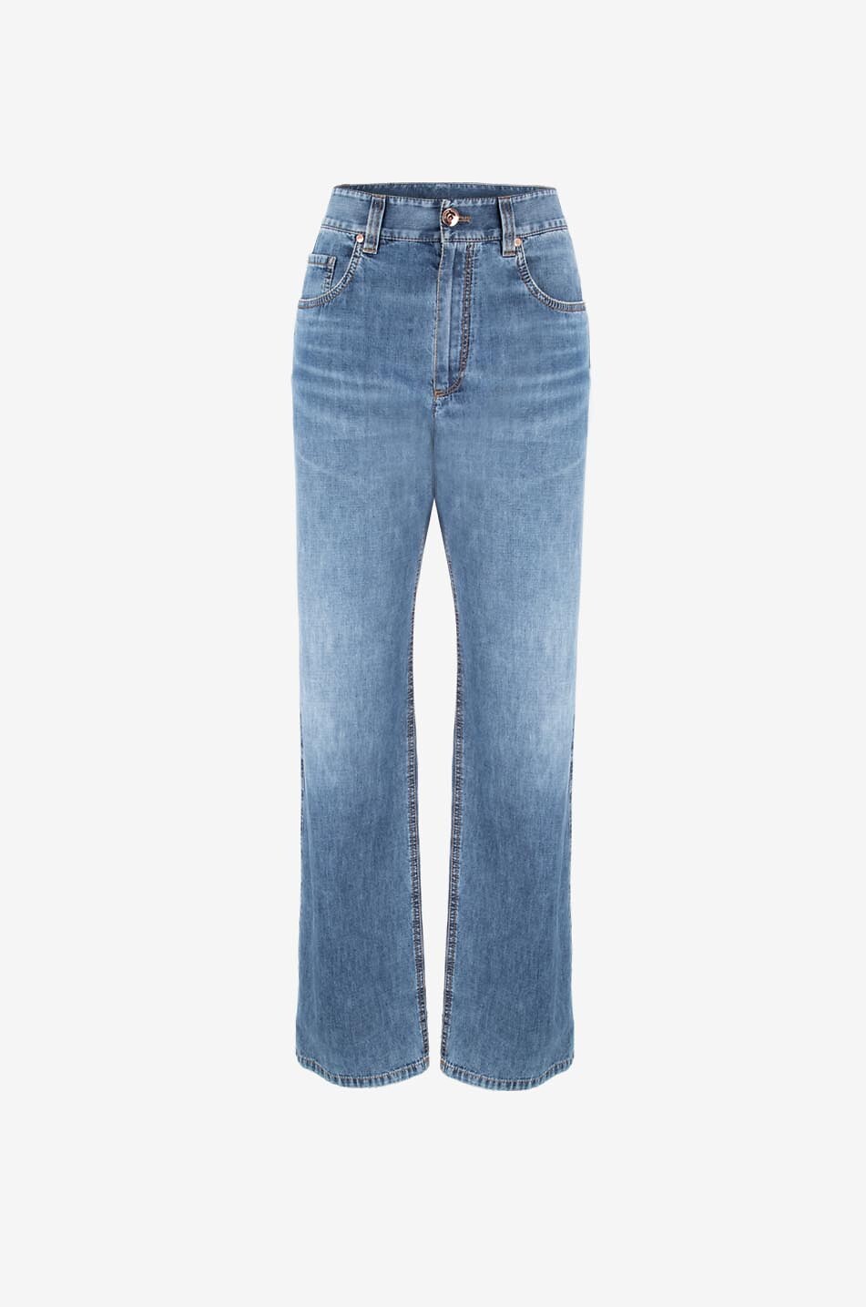 BRUNELLO CUCINELLI The Contemporary Loose lightweight faded jeans Women BLUE 1