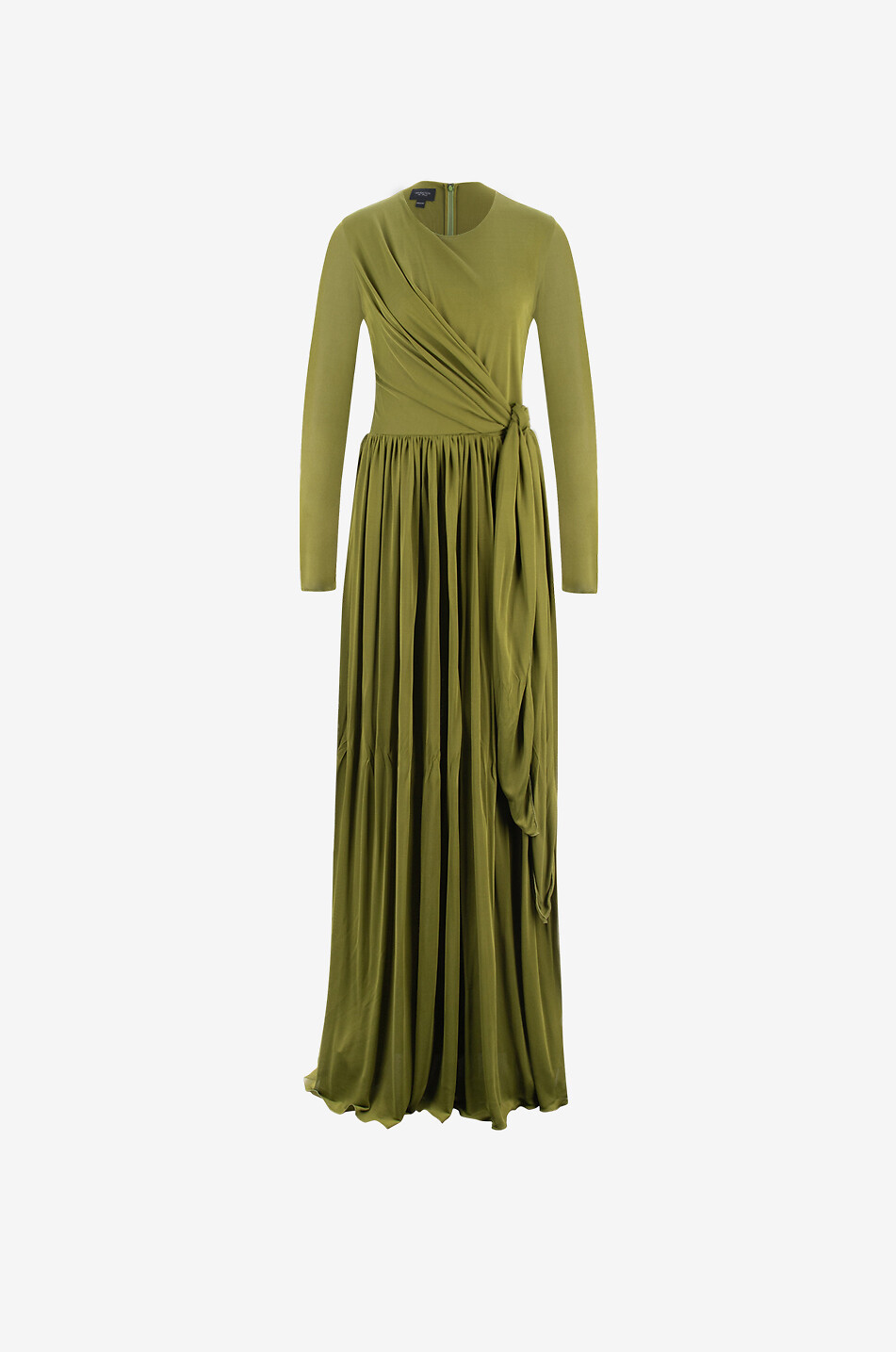 GIAMBATTISTA VALLI Fluid draped jersey maxi dress Women KHAKI 1