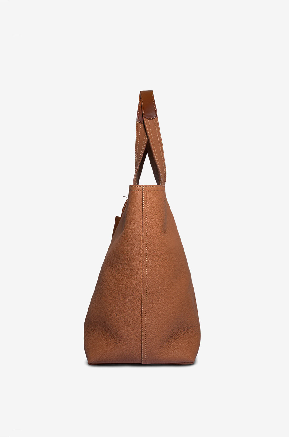 SANTONI Shopping Large leather tote bag Women BROWN 4