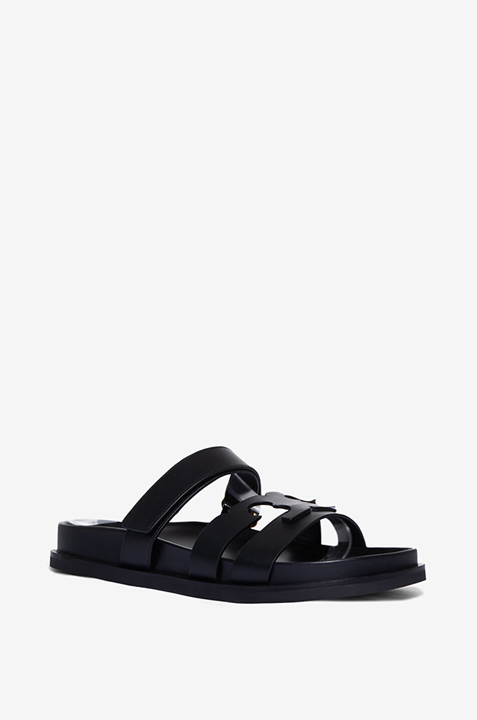 TORY BURCH Ines flat leather sandals Women BLACK 1