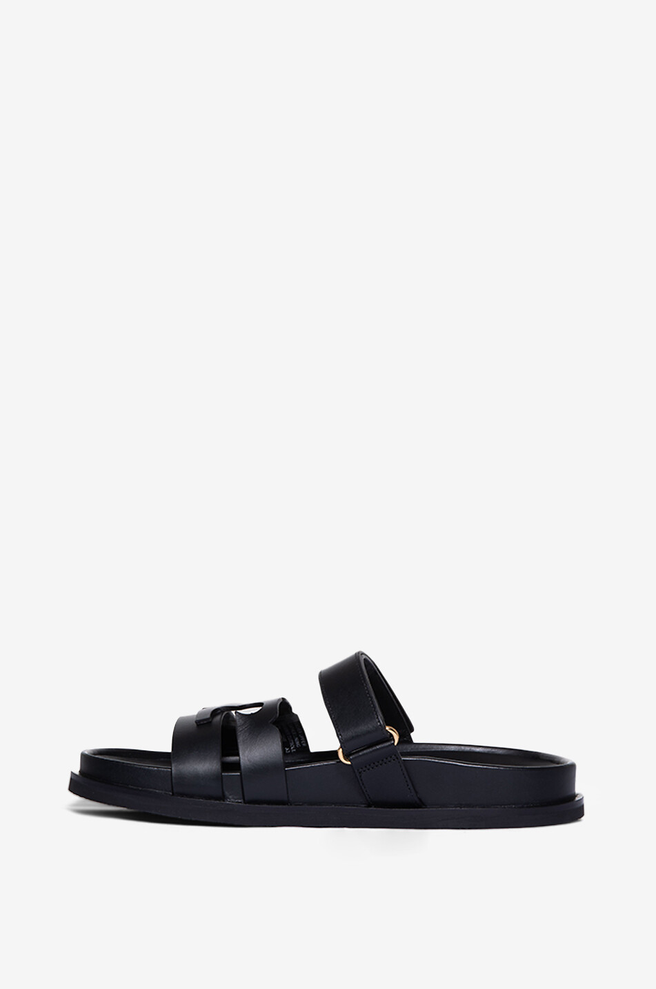 TORY BURCH Ines flat leather sandals Women BLACK 3