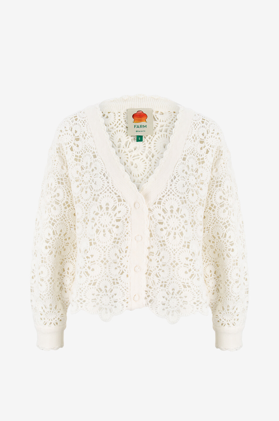 FARM RIO Cardigan aus Baumwolle Damen WEISS 1