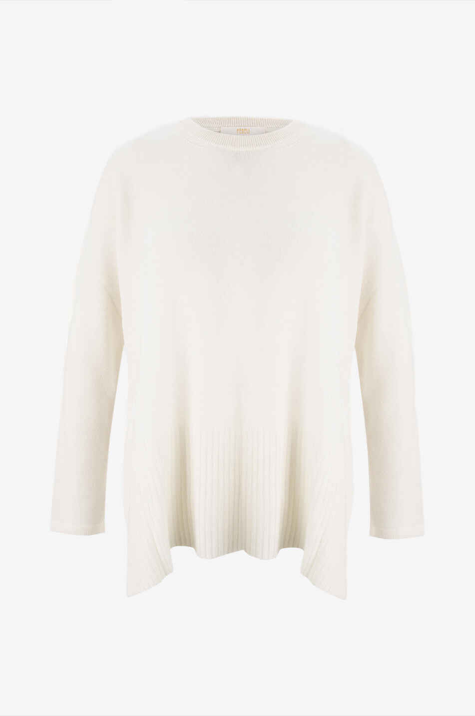 FEDELI Niche cashmere round-neck jumper Women EGGSHELL 1