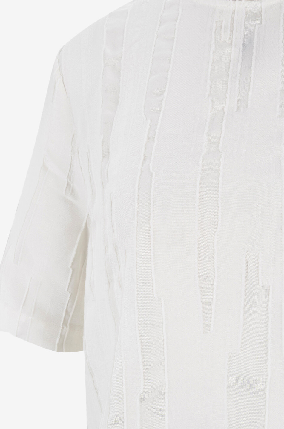 Bluse mit 3/4-Ärmeln aus Seide und Baumwolle Toba