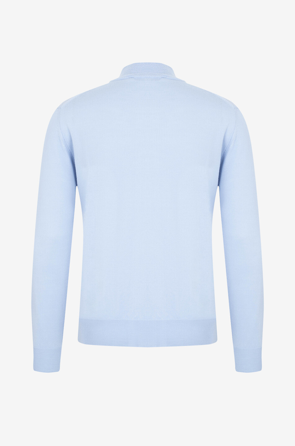 Pullover aus extrafeiner Merinowolle mit Stehkragen und Zip Cashwool