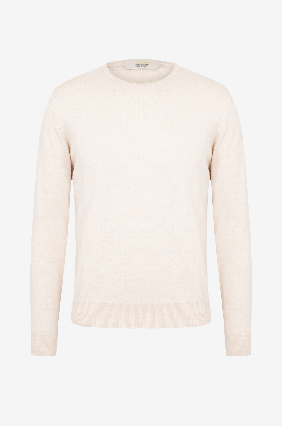 AURELIEN Cashwool fine crewneck jumper Men BEIGE 1