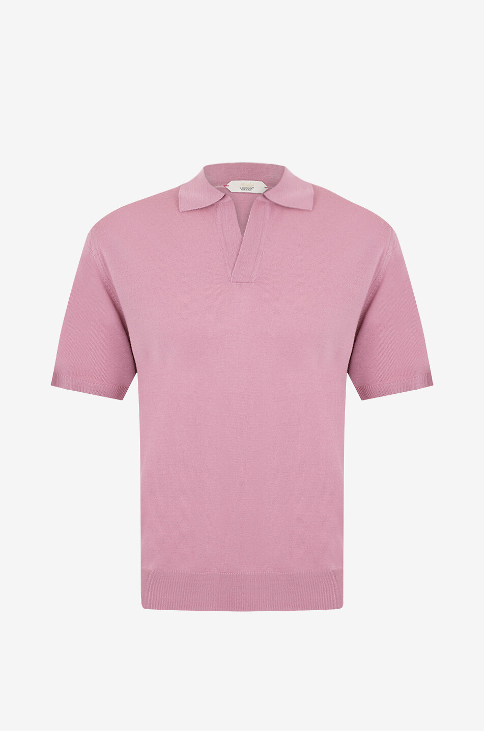 Strick-Kurzarm-Polohemd aus Cashwool