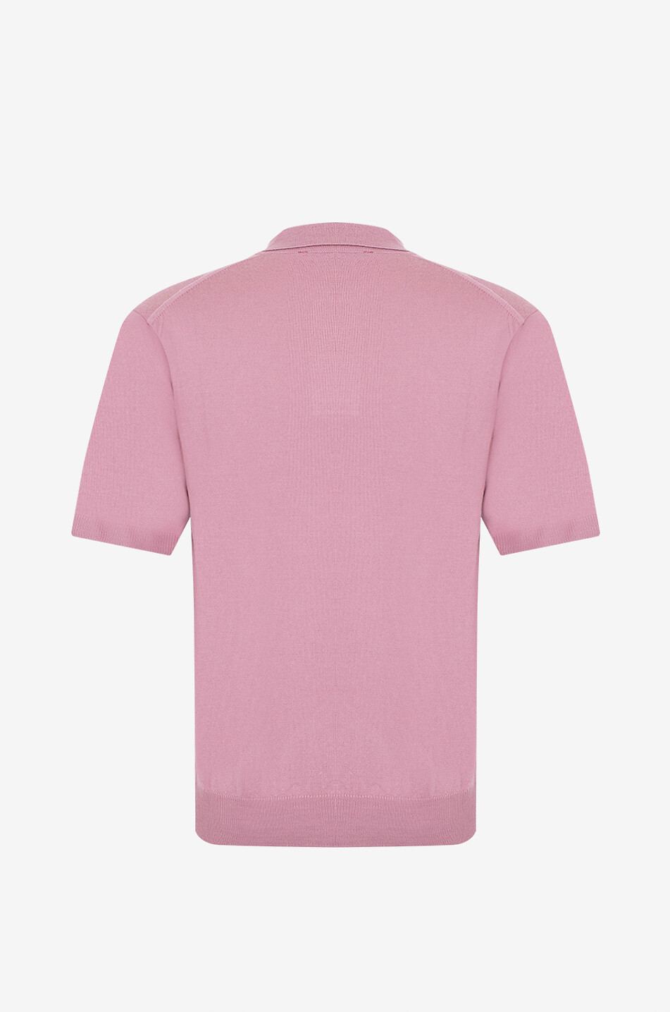 AURELIEN Cashwool knit short-sleeves polo shirt Men LIGHT PINK 2
