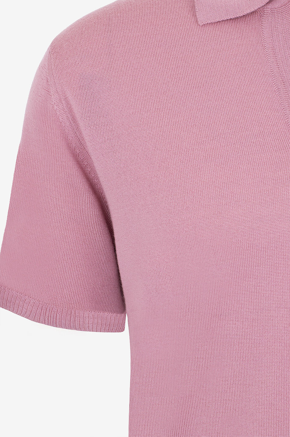 AURELIEN Cashwool knit short-sleeves polo shirt Men LIGHT PINK 3