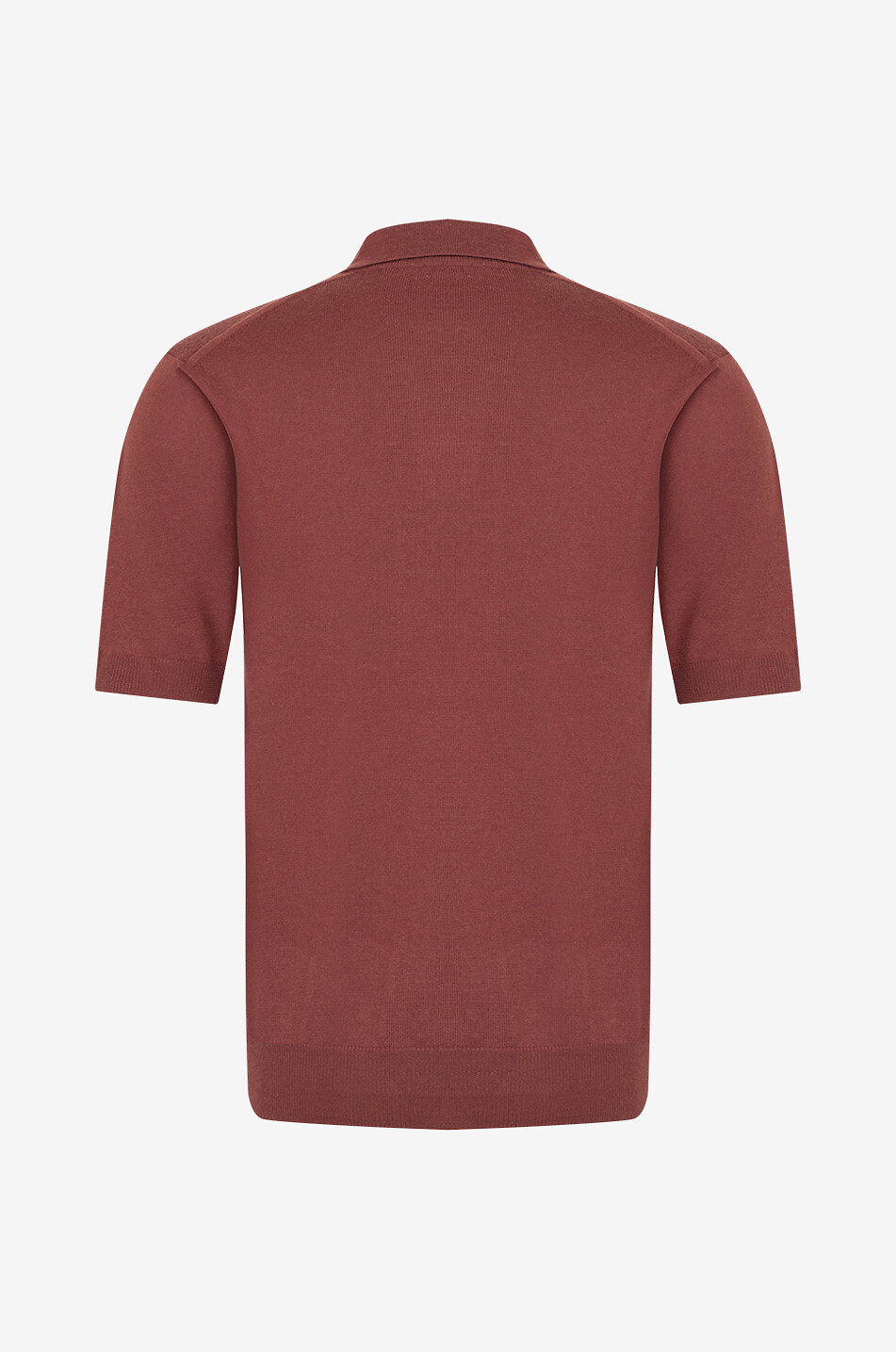 AURELIEN Polo à manches courtes en maille Cashwool Homme ROUGE FONCÉ 2