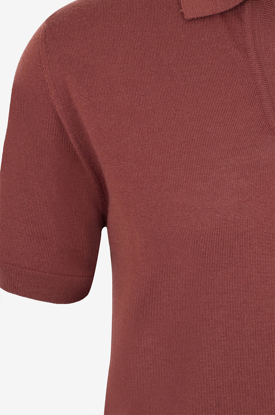 AURELIEN Polo à manches courtes en maille Cashwool Homme ROUGE FONCÉ 5