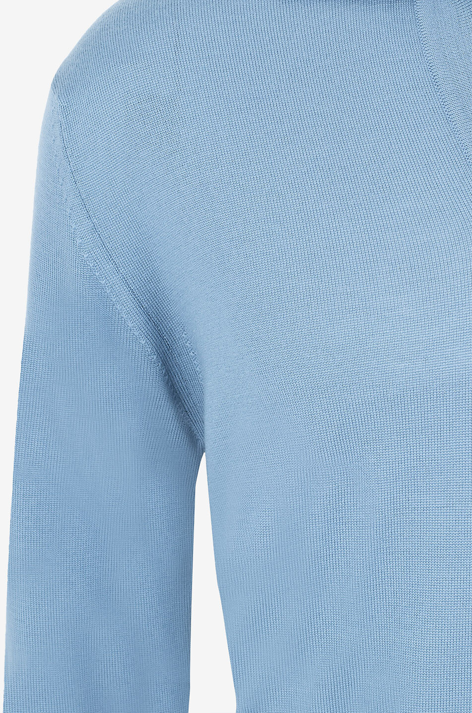 AURELIEN Feiner Polohemd-Pullover aus Wolle Cashwool Herren BLAU 3