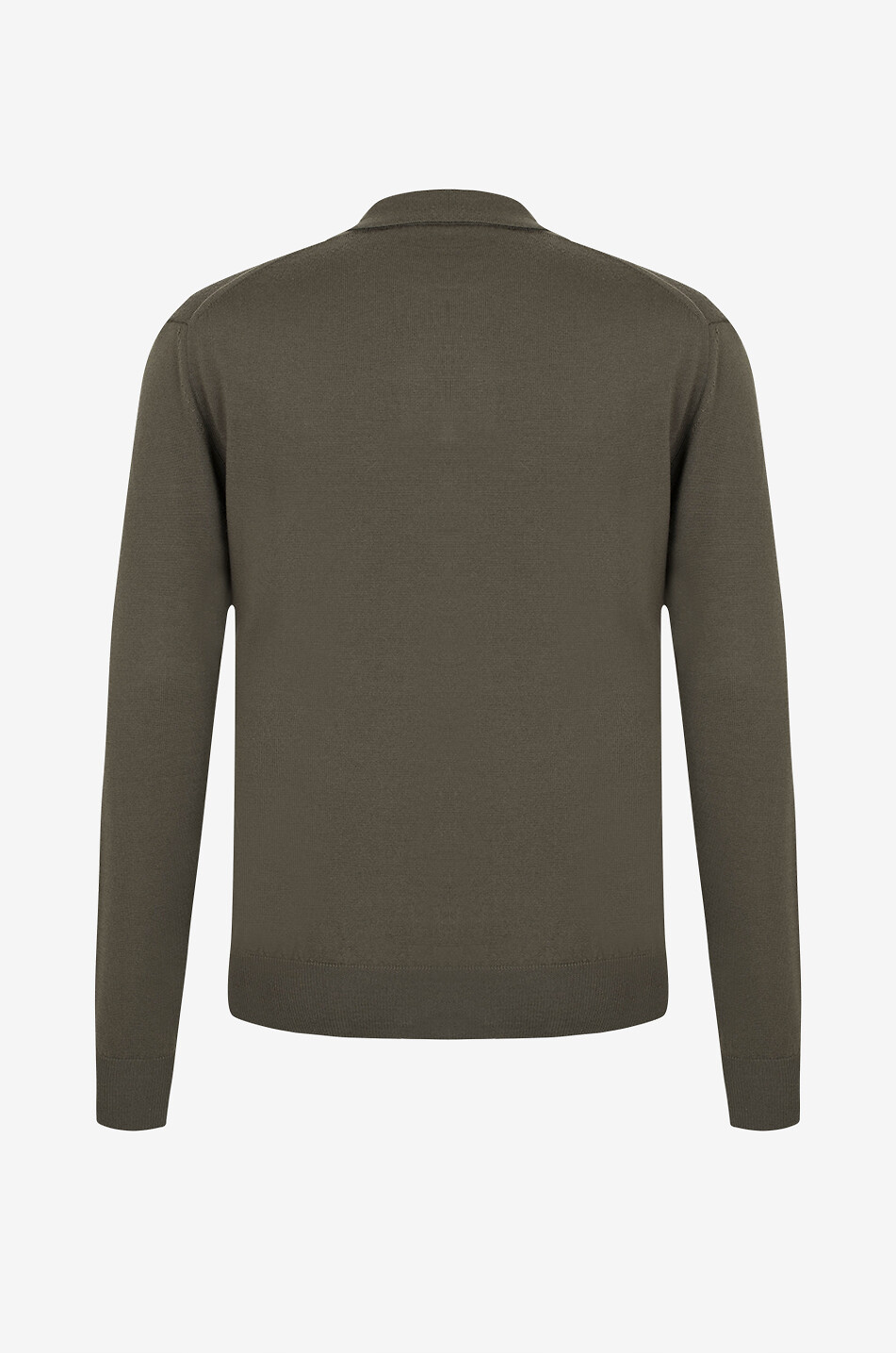AURELIEN Pull polo fin en laine Cashwool Homme VERT 2