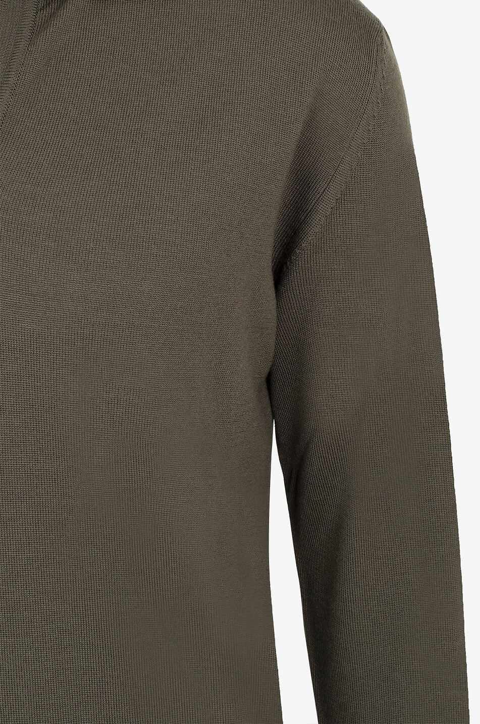 AURELIEN Pull polo fin en laine Cashwool Homme VERT 5