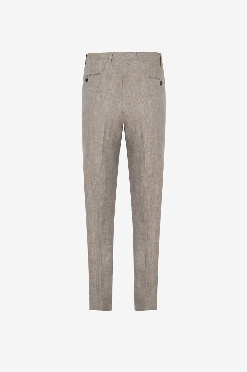 BONGÉNIE Melierte gerade Hose aus Baumwolle Herren BRAUN 2
