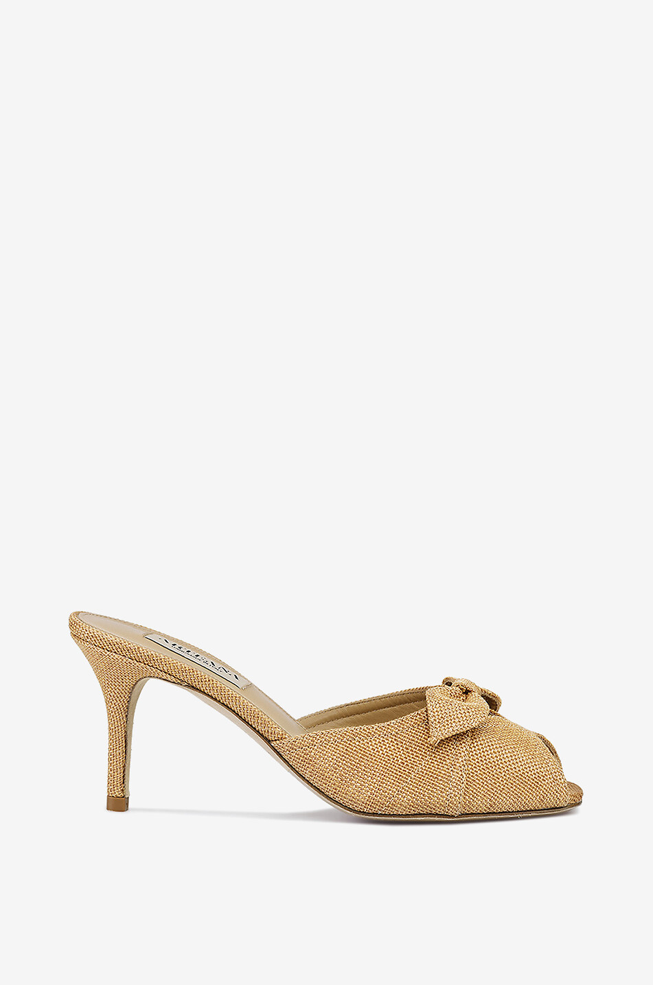 ARTEANA Varenna 75 raffia heeled mules Women LIGHT BROWN 2