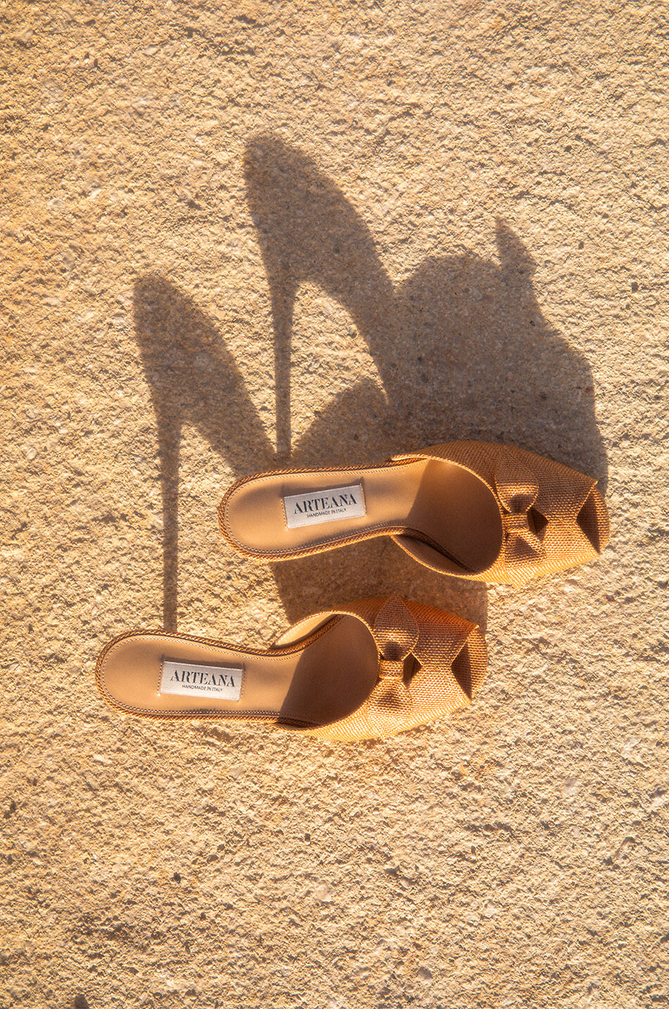ARTEANA Varenna 75 raffia heeled mules Women LIGHT BROWN 5