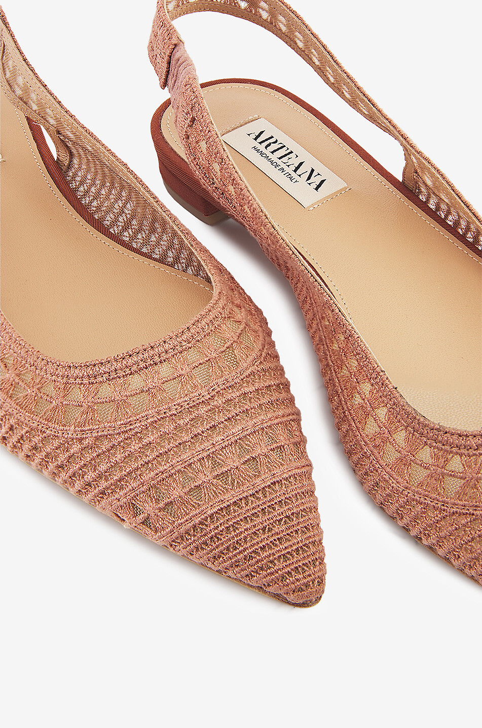 ARTEANA Trieste 10 crochet slingback ballet flats Women BROWN 6