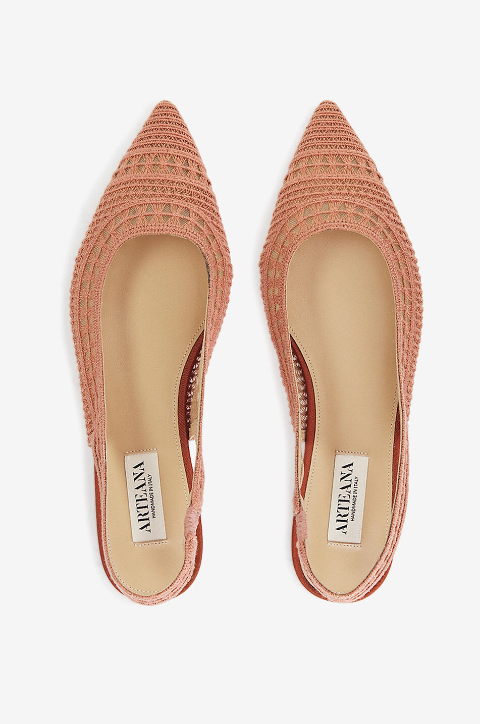 ARTEANA Trieste 10 crochet slingback ballet flats Women BROWN 7