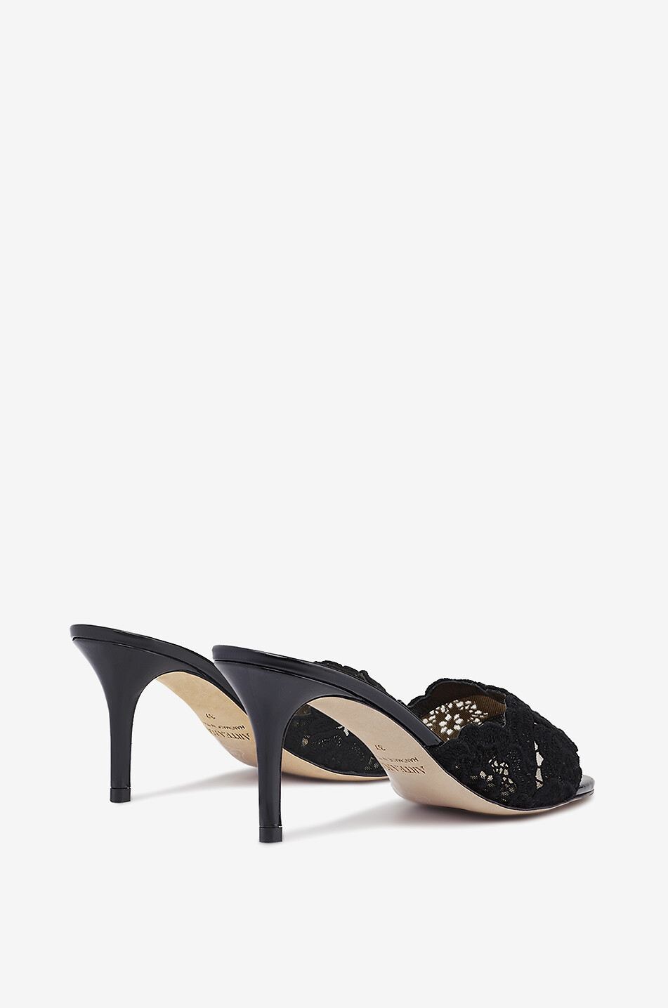 ARTEANA Como 75 patent leather and lace mules Women BLACK 6