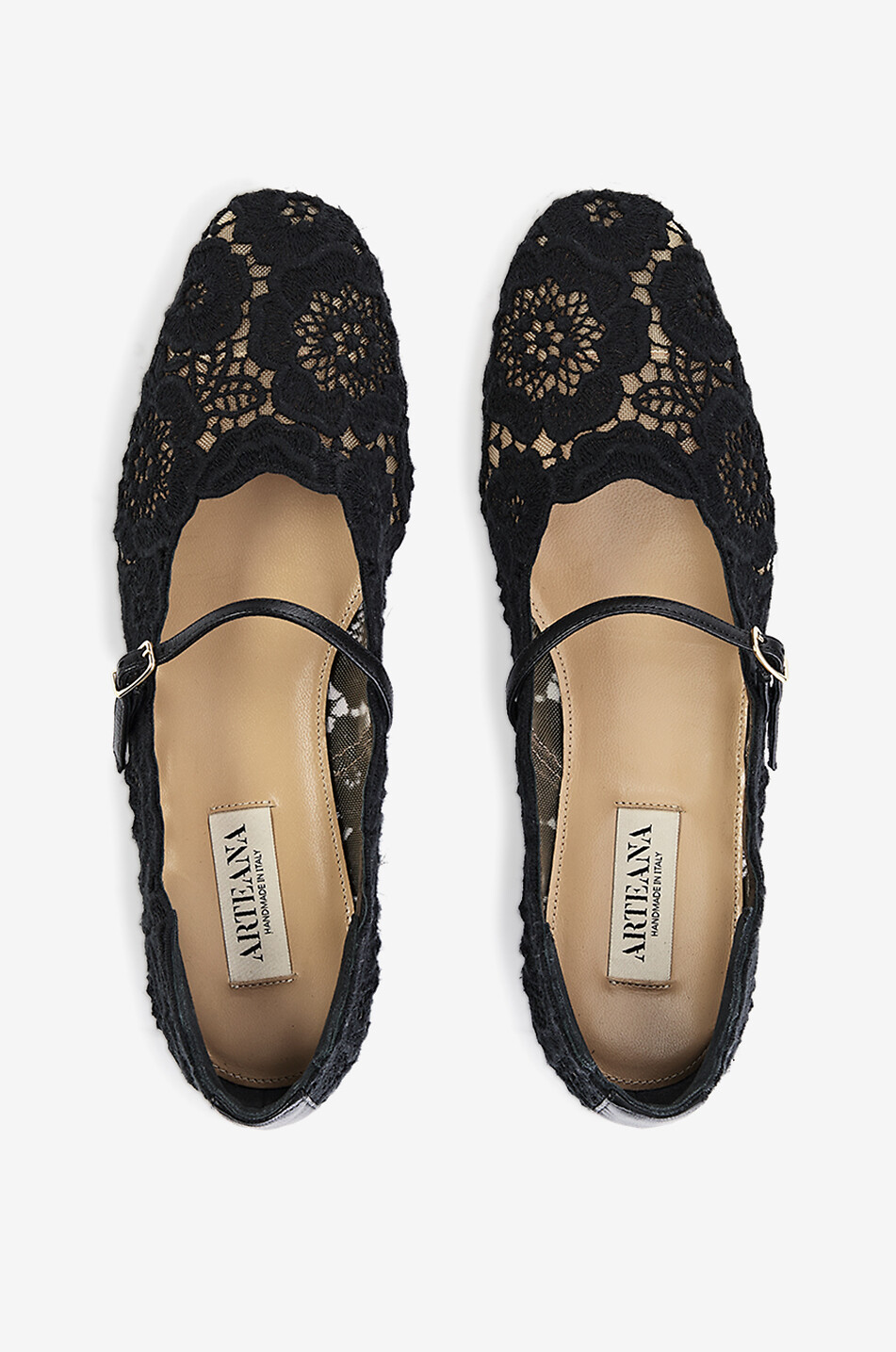 ARTEANA Garda lace Mary Jane ballet flats Women BLACK 9