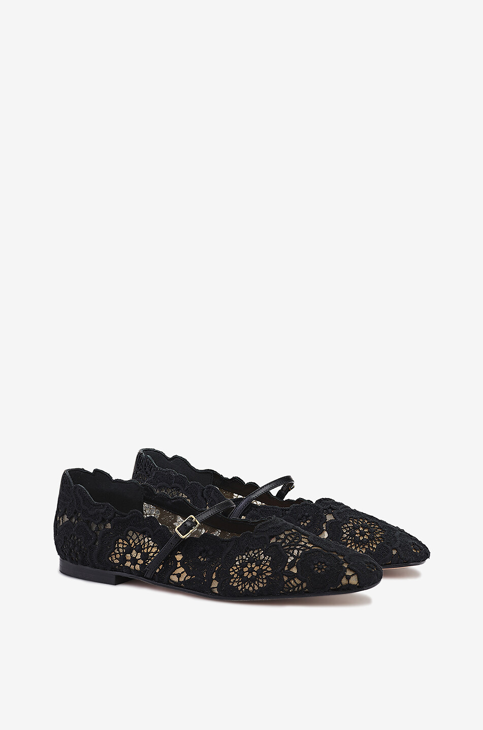 ARTEANA Garda lace Mary Jane ballet flats Women BLACK 1