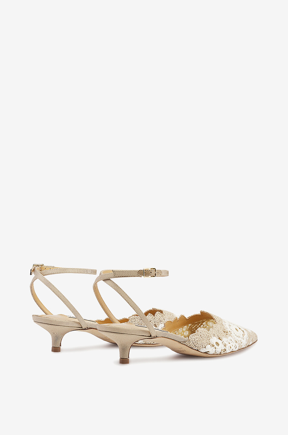 ARTEANA Wildleder- und Spitzen-Riemchenpumps Amalfi 40 Damen BEIGE 5