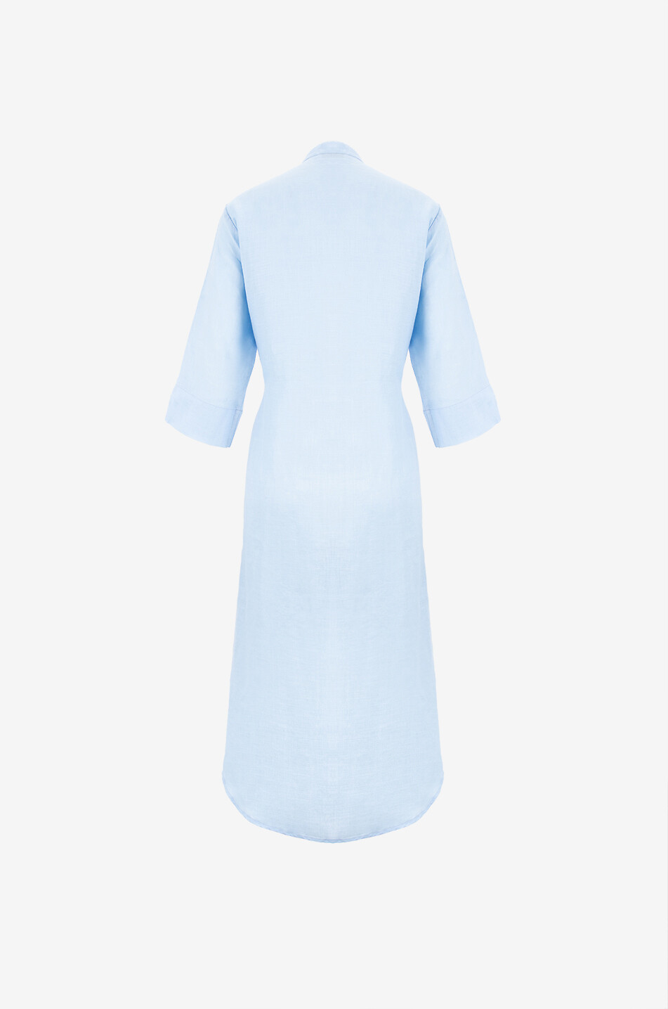 YC MILANO Robe-chemise en lin Femme BLEU CLAIR 2